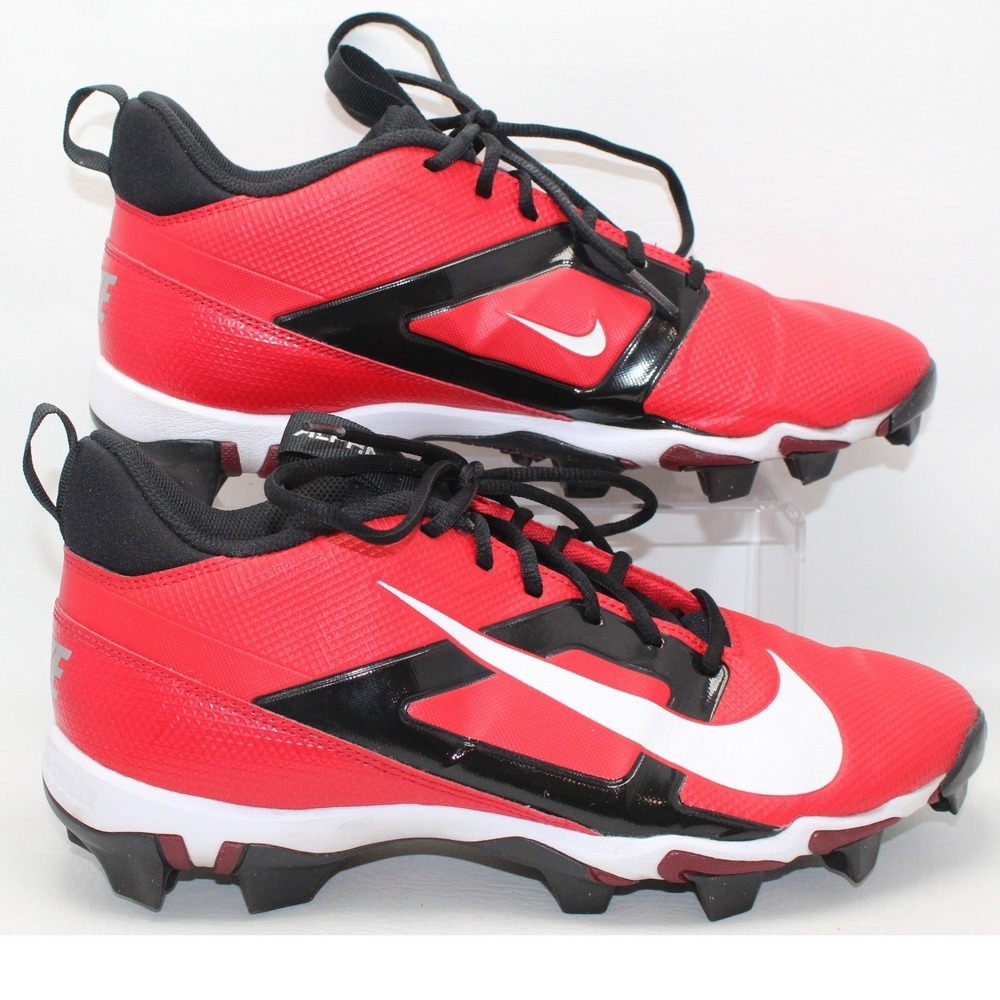 Nike Alpha Menace 4 Shark Mens Football Cleats Red Black White Size 10.5